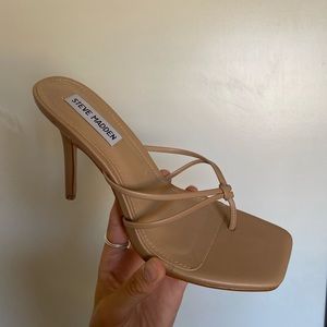Steve Madden-Scored. Natural high heel sandals